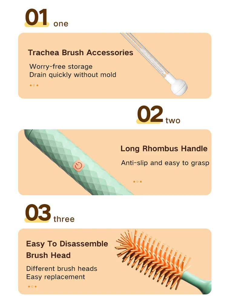 Electric Baby Bottle Brush Cleaner – Rechargeable, 360° Rotating for Bottles & Nipples