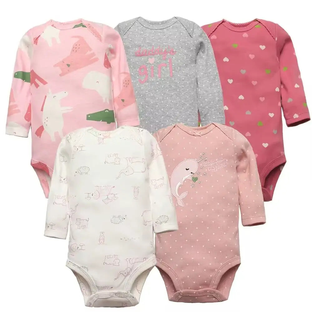 newborn onesies set with snaps and envelope necklines