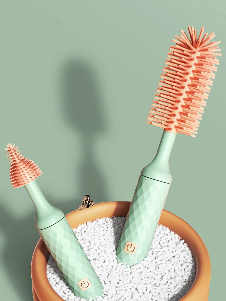 Electric Baby Bottle Brush Cleaner – Rechargeable, 360° Rotating for Bottles & Nipples