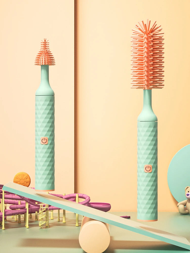 Electric Baby Bottle Brush Cleaner – Rechargeable, 360° Rotating for Bottles & Nipples