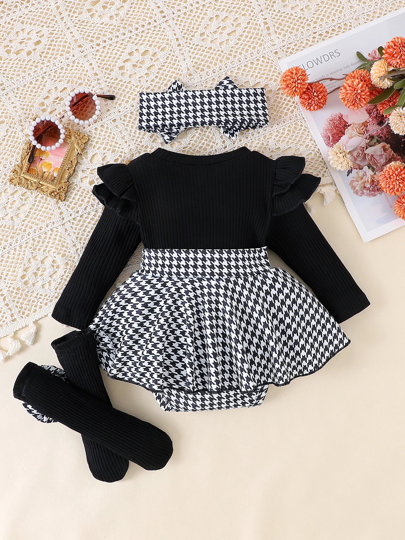 long sleeve baby outfit with cute patterns