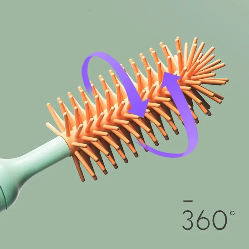 electric baby bottle brush cleaning a bottle