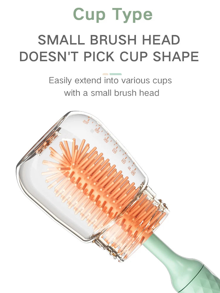 Electric Baby Bottle Brush Cleaner – Rechargeable, 360° Rotating for Bottles & Nipples