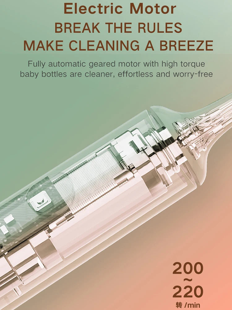 Electric Baby Bottle Brush Cleaner – Rechargeable, 360° Rotating for Bottles & Nipples