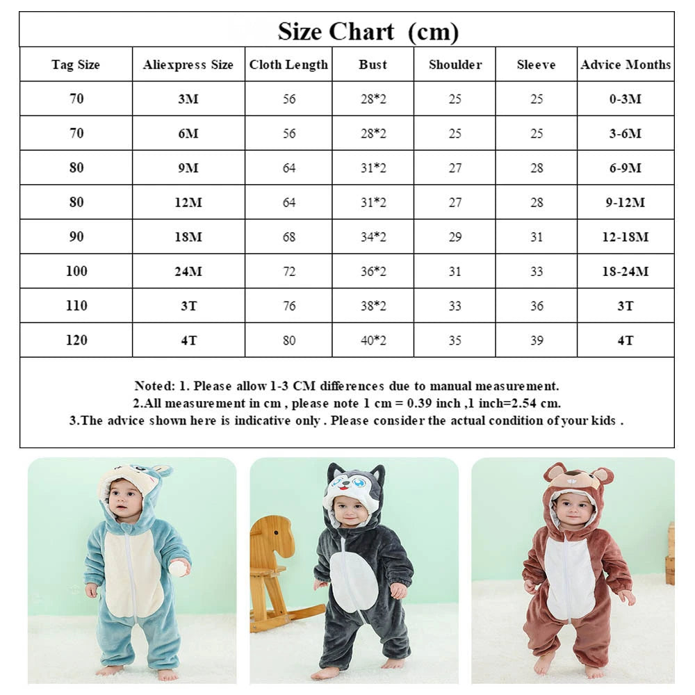 animal-themed baby romper with ears and tail